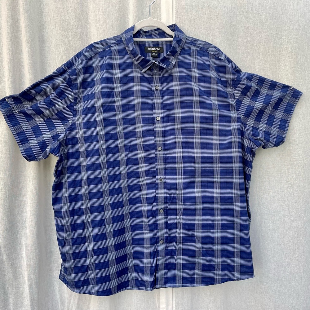 Two Claiborne Stretch 100% Cotton Shirts Mens 3XL